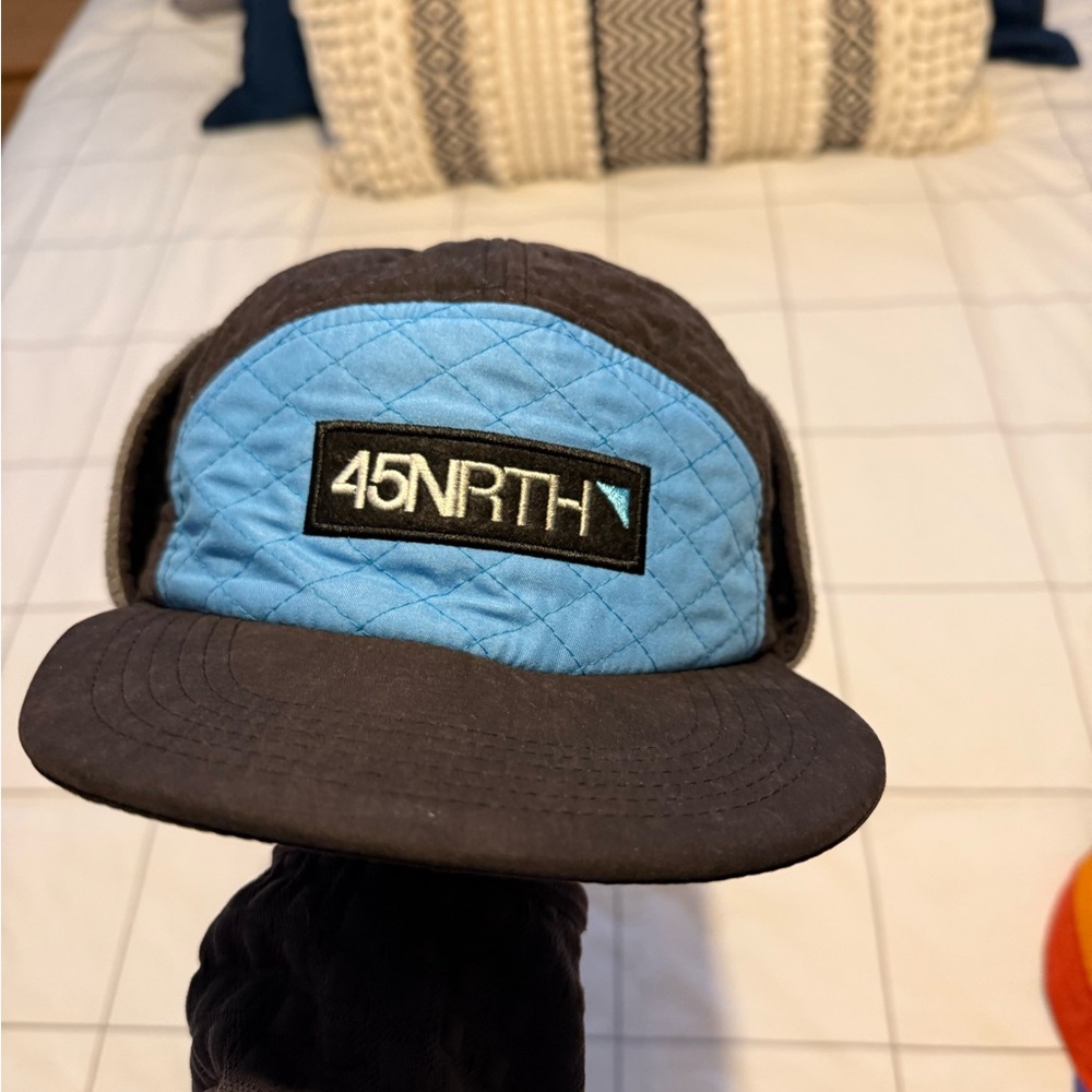 Blue and Black Quilted Cap